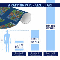 God Says I Am Pixel Art Graphic Wrapping Paper Roll Christian Affirmation Gamer Bible Verses - Wonder Print Shop