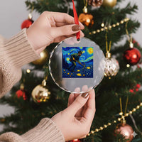 Gold Miner Starry Night Van Gogh Crystal Glass Ornament - Wonder Print Shop
