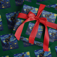 Gold Miner Starry Night Van Gogh Wrapping Paper Roll - Wonder Print Shop