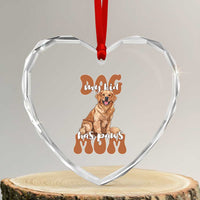 Golden Retriever Heart Crystal Glass Ornament My Kid Has Paws Dog Lover - Wonder Print Shop