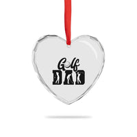 Golf Dad Heart Crystal Glass Ornament Gift For Sport Lover - Wonder Print Shop