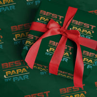 Golf Dad Wrapping Paper Roll Best Papa By Par Golfing Golfer Funny Fathers Day Gifts - Wonder Print Shop