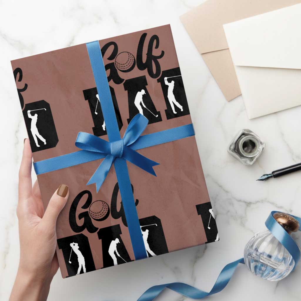 Golf Dad Wrapping Paper Roll Gift For Sport Lover - Wonder Print Shop