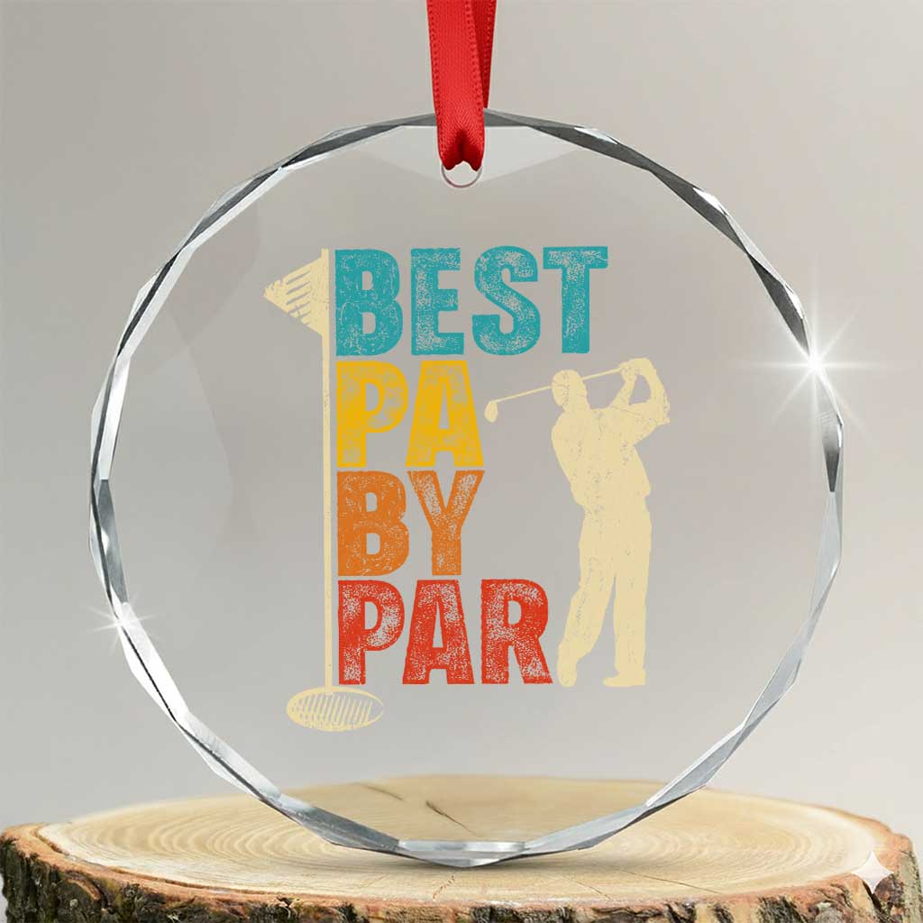 Golf Gifts for Dad Crystal Glass Ornament Retro Best Pa By Par Fathers Day - Wonder Print Shop