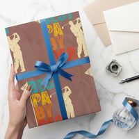 Golf Gifts for Dad Wrapping Paper Roll Retro Best Pa By Par Fathers Day - Wonder Print Shop