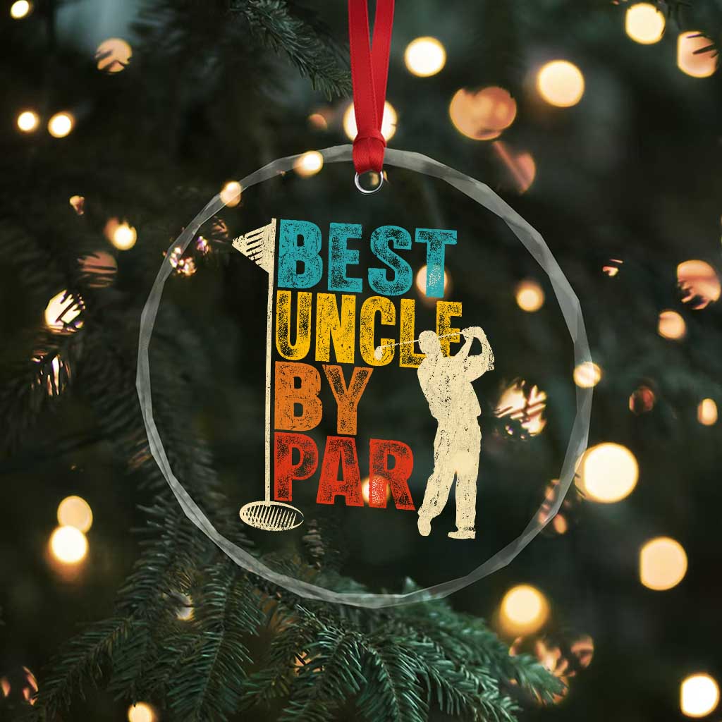 Golf Gifts for Uncle Crystal Glass Ornament Golf Fathers Day Golfer Uncle Gift - Wonder Print Shop
