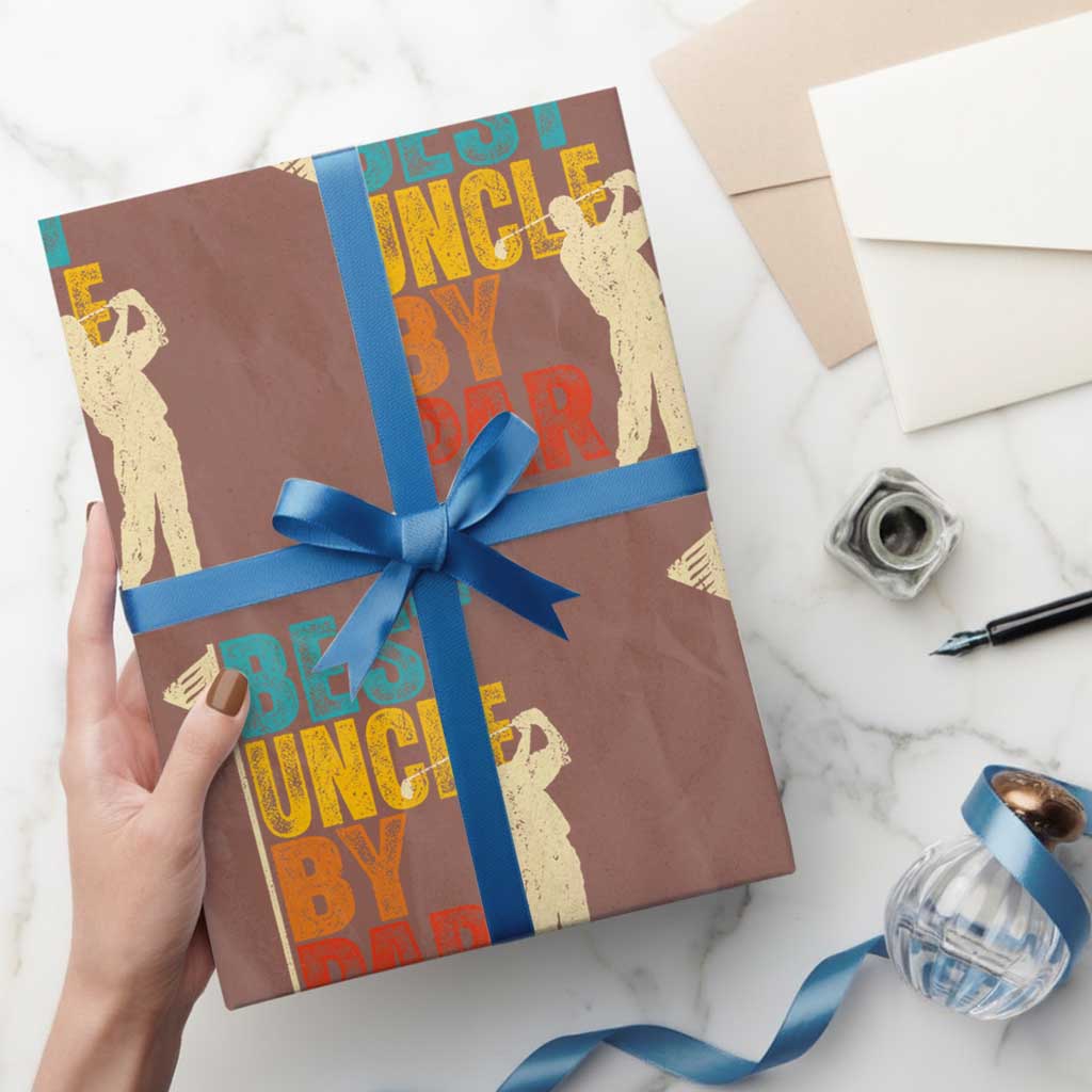 Golf Gifts for Uncle Wrapping Paper Roll Golf Fathers Day Golfer Uncle Gift - Wonder Print Shop