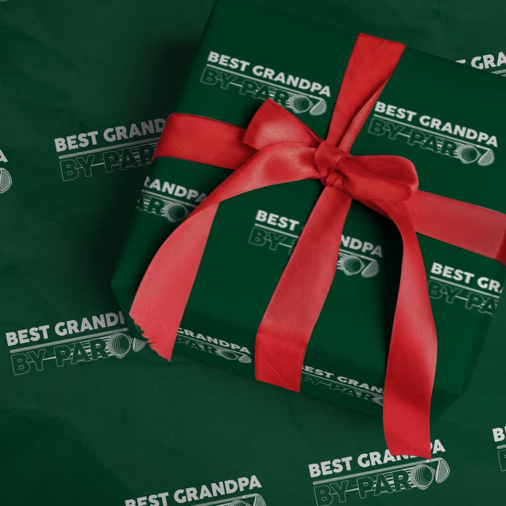 Golf Grandpa Wrapping Paper Roll Best Grandpa By Par Golfing Golfer Funny Fathers Day Gifts - Wonder Print Shop