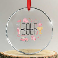 Golf Mom Life Proud Crystal Glass Ornament Sports Lover Gift - Wonder Print Shop