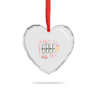 Golf Mom Life Proud Heart Crystal Glass Ornament Sports Lover Gift - Wonder Print Shop