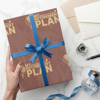 Golfing Retired Wrapping Paper Roll My (Golf) Retirement Plan Funny Saying Golfing - Wonder Print Shop