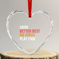 Good Better Best Chicago Pro Football Mantra Heart Crystal Glass Ornament No Kings Protest Stop Sign - Wonder Print Shop