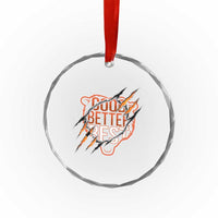 Good Better Best Graphic Crystal Glass Ornament Motivational Football Fans - Wonder Print Shop