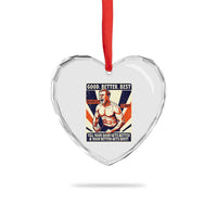 Good Better Best Shirtless Ben Heart Crystal Glass Ornament Retro Funny Football Coach Meme Gift for Fans - Wonder Print Shop