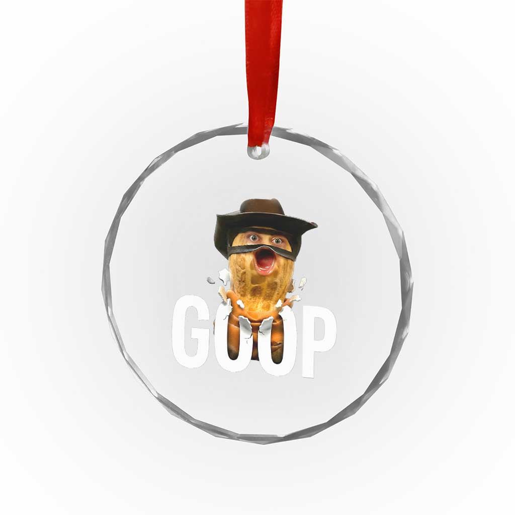 Goop Meme Explosion Crystal Glass Ornament Screaming Peanut Cowboy Brainrot Energy - Wonder Print Shop