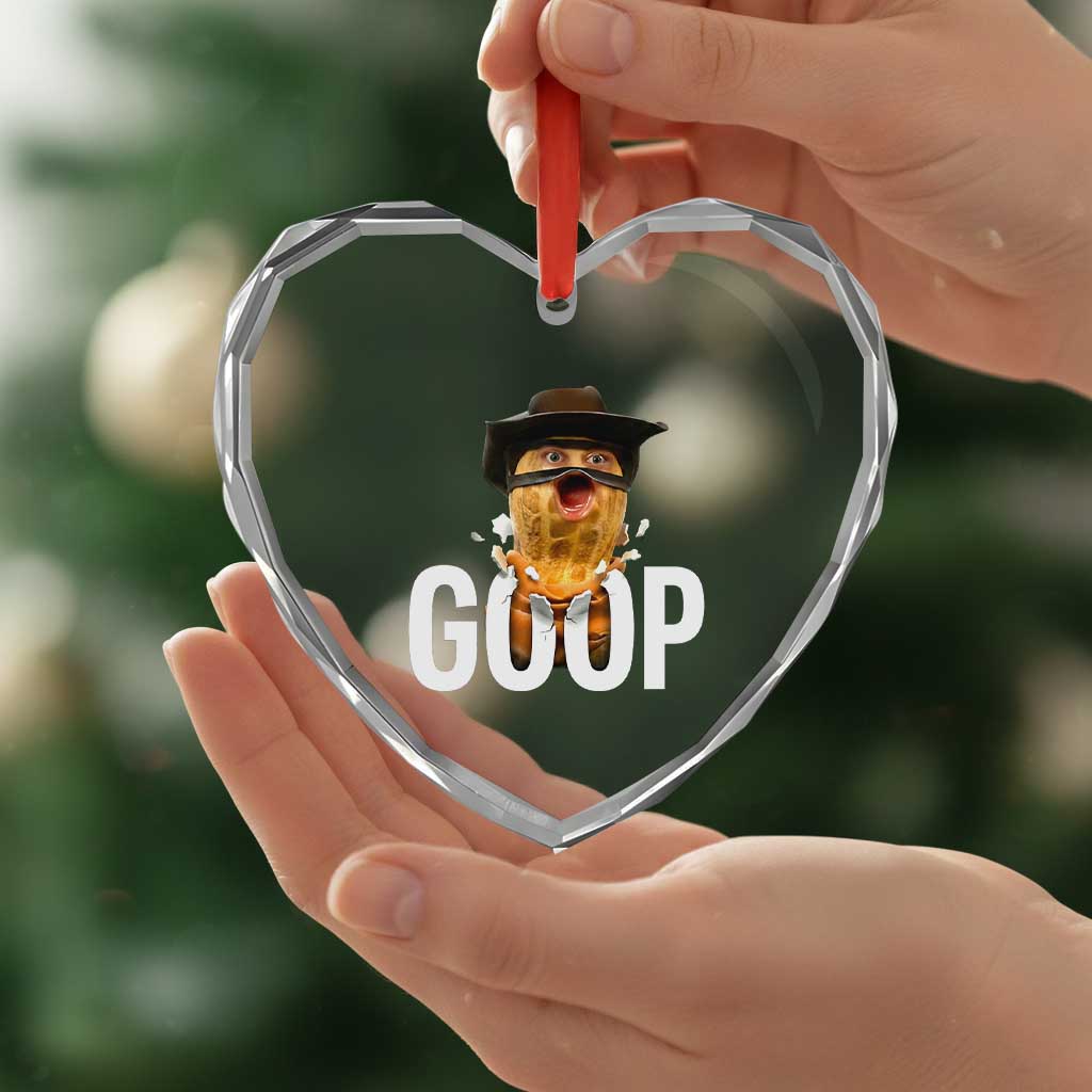Goop Meme Explosion Heart Crystal Glass Ornament Screaming Peanut Cowboy Brainrot Energy - Wonder Print Shop