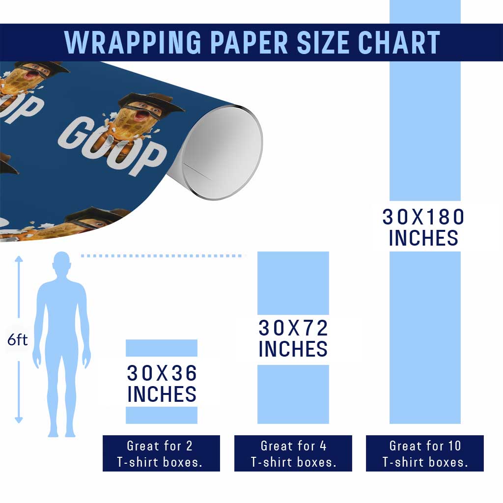 Goop Meme Explosion Wrapping Paper Roll Screaming Peanut Cowboy Brainrot Energy - Wonder Print Shop