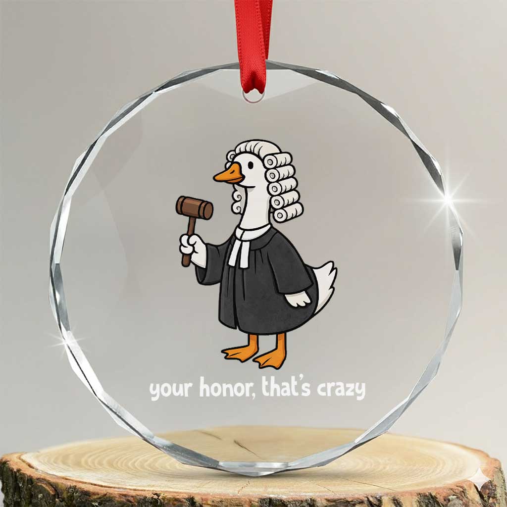 Goose Lawyer Crystal Glass Ornament Law School Graduation Gift Funny Silly Gooses Lovers - Wonder Print Shop