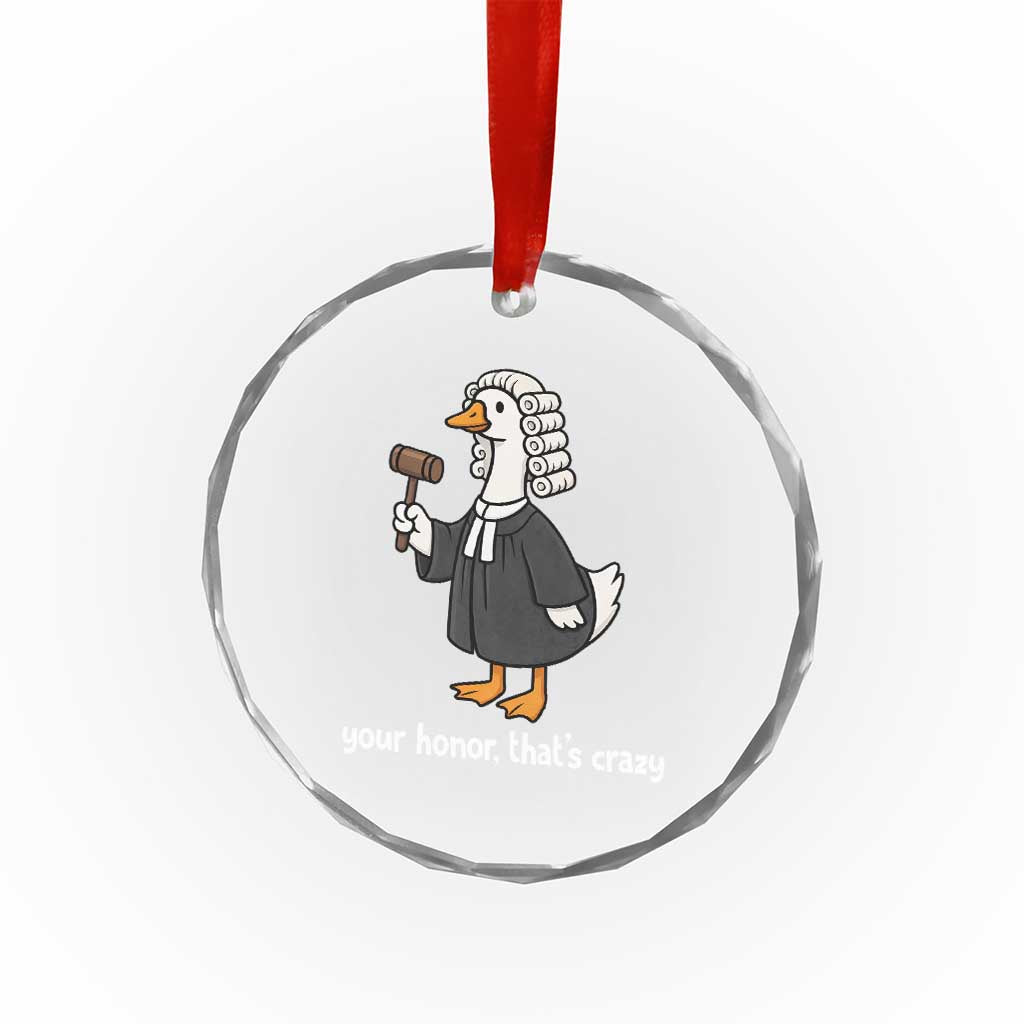 Goose Lawyer Crystal Glass Ornament Law School Graduation Gift Funny Silly Gooses Lovers - Wonder Print Shop