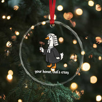 Goose Lawyer Crystal Glass Ornament Law School Graduation Gift Funny Silly Gooses Lovers - Wonder Print Shop