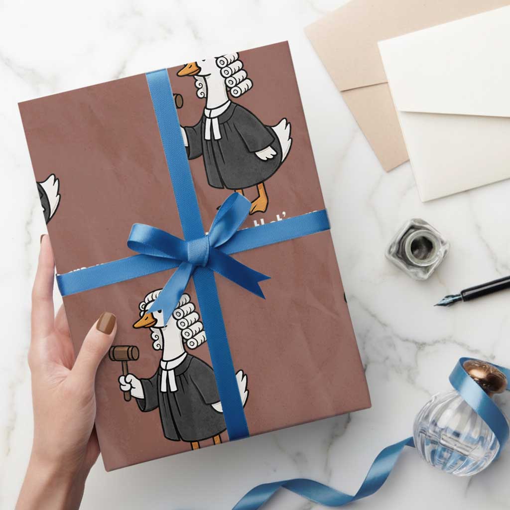 Goose Lawyer Wrapping Paper Roll Law School Graduation Gift Funny Silly Gooses Lovers - Wonder Print Shop