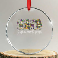 Goose Mardi Gras Crystal Glass Ornament Funny Just A Mardi Goose New Orleans Carnival