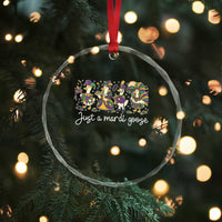 Goose Mardi Gras Crystal Glass Ornament Funny Just A Mardi Goose New Orleans Carnival