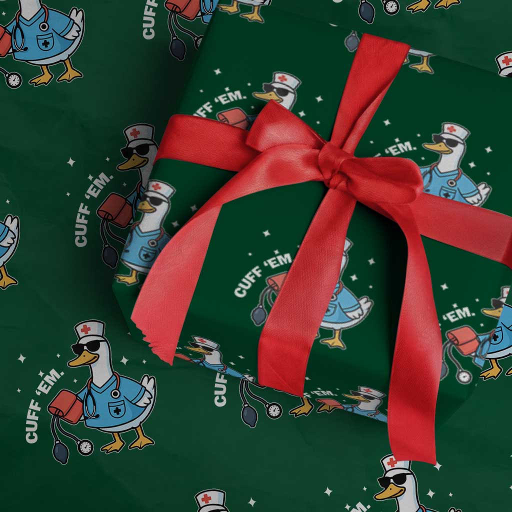 Goose Nurse Wrapping Paper Roll Cuff Em Cute Nursing Graduation Gift - Wonder Print Shop