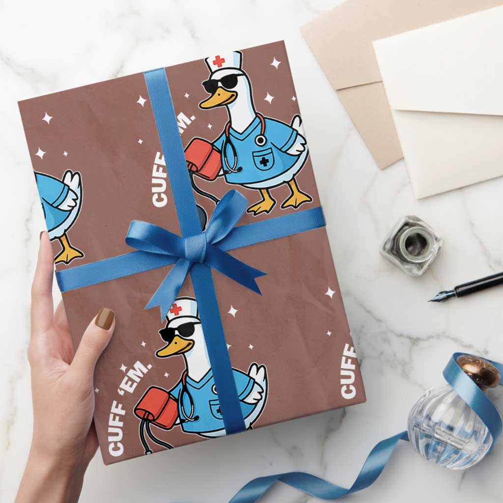 Goose Nurse Wrapping Paper Roll Cuff Em Cute Nursing Graduation Gift - Wonder Print Shop