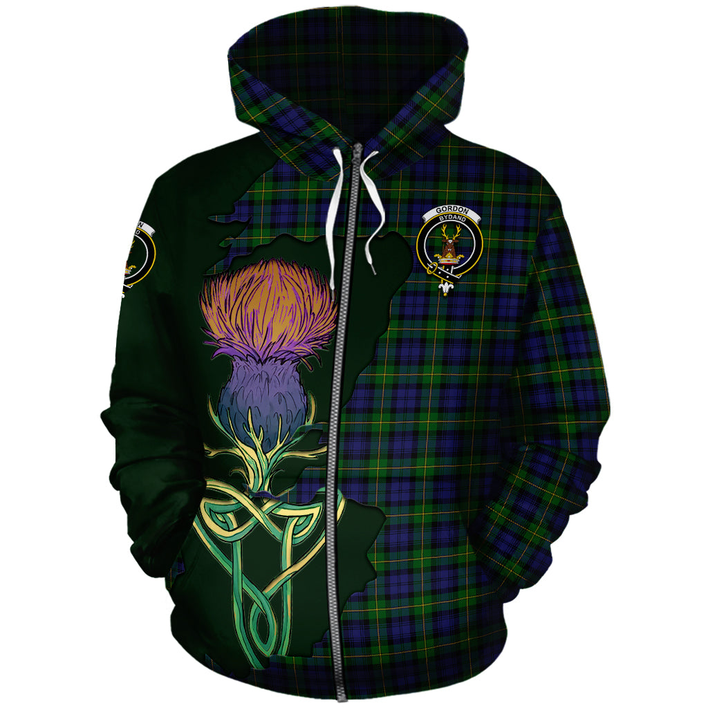 gordon-tartan-plaid-hoodie-tartan-crest-with-thistle-and-scotland-map-hoodie