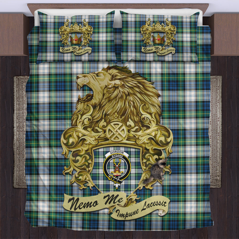 gordon-dress-ancient-tartan-bedding-set-motto-nemo-me-impune-lacessit-with-vintage-lion-family-crest-tartan-plaid-duvet-cover-scottish-tartan-plaid-comforter-vintage-style
