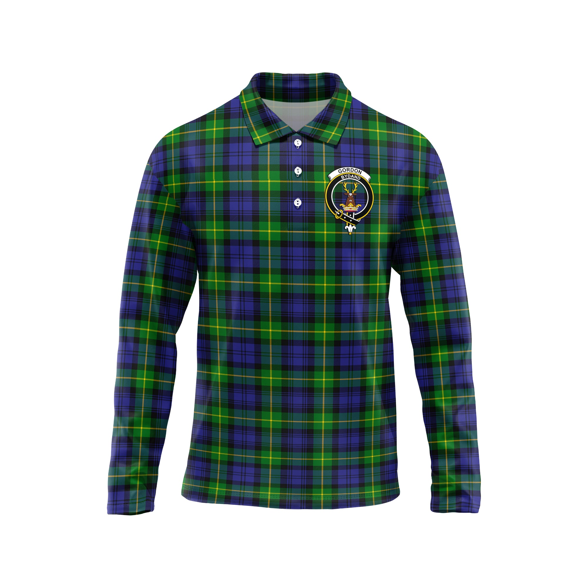 gordon-modern-clan-tartan-polo-long-sleeve-polo-shirt