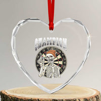 Gothic Skull Dart Master Heart Crystal Glass Ornament Funny Skeleton Dartboard Champion Gift - Wonder Print Shop
