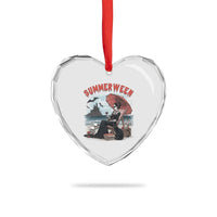 Gothic Summerween Heart Crystal Glass Ornament Spooky Summer Halloween Horror Character - Wonder Print Shop