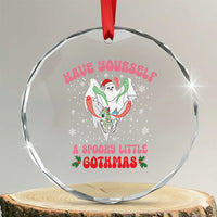 Gothic Xmas Crystal Glass Ornament Have Yourself Spooky Little Gothmas Ghost Xmas Cute Boo TS09