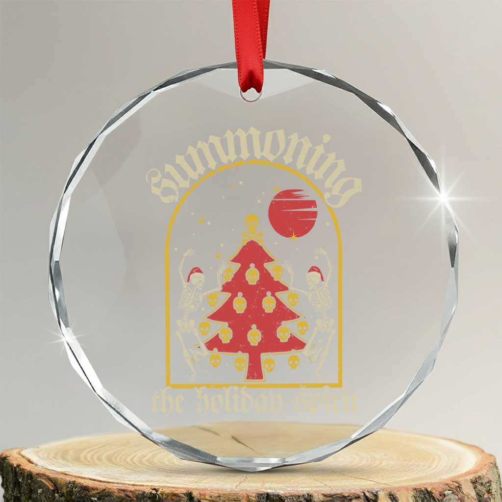 Gothic Xmas Crystal Glass Ornament Summoning Holiday Spirit Skeleton Christmas Tree TS09