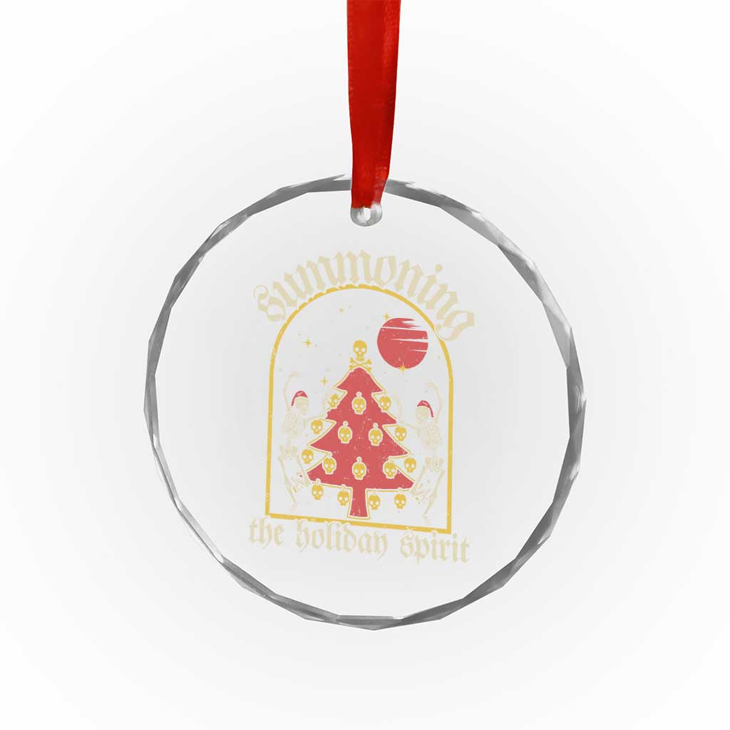 Gothic Xmas Crystal Glass Ornament Summoning Holiday Spirit Skeleton Christmas Tree TS09