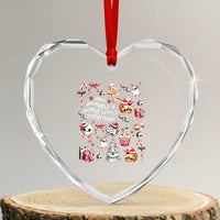 Gothic Xmas Heart Crystal Glass Ornament Have Yourself A Scary Little Christmas - Wonder Print Shop