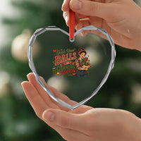 Grab Your Balls Its Canning Season Funny Food Preservation Heart Crystal Glass Ornament Vintage Retro Country Girl Graphic