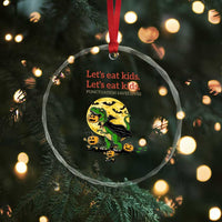 Grammar English Teacher Crystal Glass Ornament Funny Halloween Dinosaurs Pumpkin Punctuation Saves Lives