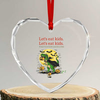 Grammar English Teacher Heart Crystal Glass Ornament Funny Halloween Dinosaurs Pumpkin Punctuation Saves Lives