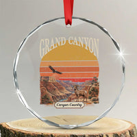 Grand Canyon Arizona 90s Desert Sunset Nostalgia Hiking Crystal Glass Ornament