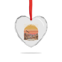 Grand Canyon Arizona 90s Desert Sunset Nostalgia Hiking Heart Crystal Glass Ornament