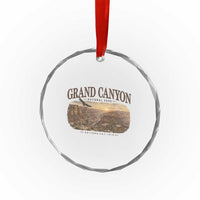 Grand Canyon National Park Arizona Established 1919 Crystal Glass Ornament Retro Deer Wildlife Nature Hiking Southwest Souvenir