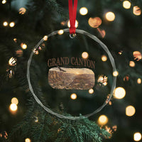 Grand Canyon National Park Arizona Established 1919 Crystal Glass Ornament Retro Deer Wildlife Nature Hiking Southwest Souvenir