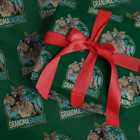 Grandmasaurus Funny Dinosaur Grandma Wrapping Paper Roll Family Matching