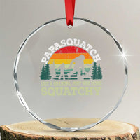 Grandpa Bigfoot Crystal Glass Ornament Retro Sasquatch Funny - Wonder Print Shop