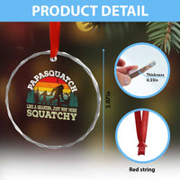 Grandpa Bigfoot Crystal Glass Ornament Retro Sasquatch Funny - Wonder Print Shop