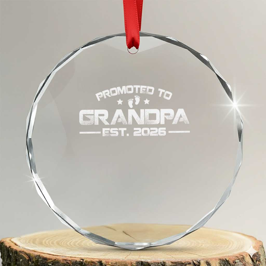 Grandpa Est 2026 Crystal Glass Ornament Fathers Day Gifts - Wonder Print Shop