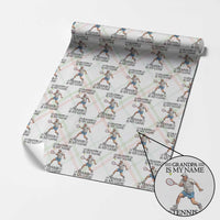 Grandpa Is My Name Tennis Is My Game Wrapping Paper Roll Funny Tennis Quote - Wonder Print Shop